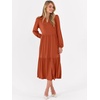 image:imageANRABESS Womens Long Sleeve Fall Flowy Boho Maxi DressesRust Red