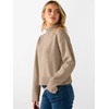 image:imageANRABESS Womens Long Sleeve Mock Neck Cropped Pullover Sweaters LightweightLight Khaki