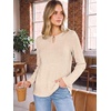 image:imageANRABESS Womens Long Sleeve Shirts Ribbed Knit Fall TopsBeige