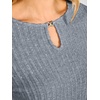 image:imageANRABESS Womens Long Sleeve Shirts Ribbed Knit Fall TopsBlue