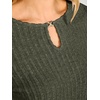 image:imageANRABESS Womens Long Sleeve Shirts Ribbed Knit Fall TopsGreen