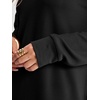 image:imageANRABESS Womens Long Sleeve Shirts Waffle Knit Tunic TopBlack