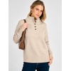 image:imageANRABESS Womens Long Sleeve Striped Turtle Neck Lightweight Fall SweaterAlmond