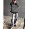 image:imageANRABESS Womens Long Sleeve Striped Turtle Neck Lightweight Fall SweaterBlack White Stripe