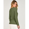 image:imageANRABESS Womens Long Sleeve V Neck Ribbed Sweaters ShirtsArmy Green