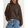 image:imageANRABESS Womens Mock Neck Oversized Sweatshirts Pullover Fall OutfitsCoffee