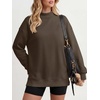 image:imageANRABESS Womens Mock Neck Oversized Sweatshirts Pullover Fall OutfitsCoffee
