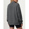 image:imageANRABESS Womens Mock Neck Oversized Sweatshirts Pullover Fall OutfitsGrey