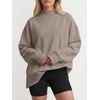 image:imageANRABESS Womens Mock Neck Oversized Sweatshirts Pullover Fall OutfitsMocha