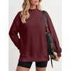 image:imageANRABESS Womens Mock Neck Oversized Sweatshirts Pullover Fall OutfitsWine Red