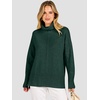 image:imageANRABESS Womens Oversized Cowl Neck Cozy Batwing Long Sleeve Fall SweaterGreen