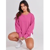 image:imageANRABESS Womens Oversized Crew Neck Sweatshirt Long Sleeve ShirtsHot Pink