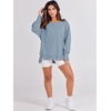 image:imageANRABESS Womens Oversized Crew Neck Sweatshirt Long Sleeve ShirtsLight Blue