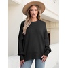 image:imageANRABESS Womens Oversized Knit Sweaters 2026 Fall OutfitsBlack