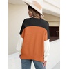 image:imageANRABESS Womens Oversized Knit Sweaters 2026 Fall OutfitsColorblock Orange