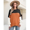 image:imageANRABESS Womens Oversized Knit Sweaters 2026 Fall OutfitsColorblock Orange