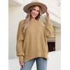 image:imageANRABESS Womens Oversized Knit Sweaters 2026 Fall OutfitsDeep Apricot