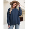 image:imageANRABESS Womens Oversized Knit Sweaters 2026 Fall OutfitsDeep Blue