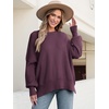 image:imageANRABESS Womens Oversized Knit Sweaters 2026 Fall OutfitsFuchsia