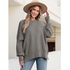 image:imageANRABESS Womens Oversized Knit Sweaters 2026 Fall OutfitsGrey Khaki