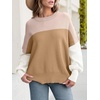 image:imageANRABESS Womens Oversized Knit Sweaters 2026 Fall OutfitsPink Block