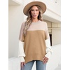 image:imageANRABESS Womens Oversized Knit Sweaters 2026 Fall OutfitsPink Block