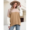 image:imageANRABESS Womens Oversized Knit Sweaters 2026 Fall OutfitsPink Block