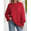image:imageANRABESS Womens Oversized Knit Sweaters 2026 Fall OutfitsRed