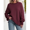 image:imageANRABESS Womens Oversized Knit Sweaters 2026 Fall OutfitsWine Red