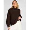 image:imageANRABESS Womens Oversized Sweaters Cable Knit Chunky Turtleneck PulloverCoffee