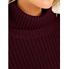 image:imageANRABESS Womens Oversized Sweaters Cable Knit Chunky Turtleneck PulloverWine Red