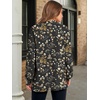 image:imageANRABESS Womens Oversized Sweatshirt Printed Henley Neck Fall PulloverBlack Floral