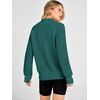 image:imageANRABESS Womens Quarter Zip Pullover Sweaters Fall Waffle Knit Top 2026Dark Green