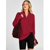 image:imageANRABESS Womens Quarter Zip Pullover Sweaters Fall Waffle Knit Top 2026Red