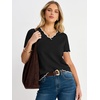 image:imageANRABESS Womens Short Sleeve Lightweight Sweater Business Casual Tops0black