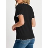 image:imageANRABESS Womens Short Sleeve Lightweight Sweater Business Casual Tops0black
