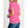 image:imageANRABESS Womens Short Sleeve Lightweight Sweater Business Casual Tops2hot Pink