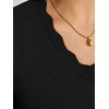 image:imageANRABESS Womens Short Sleeve Lightweight Sweater Business Casual TopsBlack