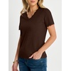 image:imageANRABESS Womens Short Sleeve Lightweight Sweater Business Casual TopsCoffee