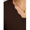 image:imageANRABESS Womens Short Sleeve Lightweight Sweater Business Casual TopsCoffee