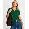image:imageANRABESS Womens Short Sleeve Lightweight Sweater Business Casual TopsForest Green