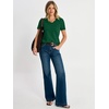 image:imageANRABESS Womens Short Sleeve Lightweight Sweater Business Casual TopsForest Green