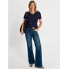 image:imageANRABESS Womens Short Sleeve Lightweight Sweater Business Casual TopsNavy Blue