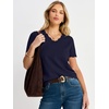 image:imageANRABESS Womens Short Sleeve Lightweight Sweater Business Casual TopsNavy Blue