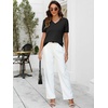 image:imageANRABESS Womens Short Sleeve Sweater Top Wool Blend Business Casual OutfitsBlack