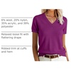 image:imageANRABESS Womens Short Sleeve Sweater Top Wool Blend Business Casual OutfitsDeep Hot Pink