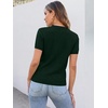 image:imageANRABESS Womens Short Sleeve Sweater Top Wool Blend Business Casual OutfitsDrak Green