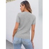 image:imageANRABESS Womens Short Sleeve Sweater Top Wool Blend Business Casual OutfitsLight Grey