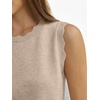image:imageANRABESS Womens Sleeveless Scallop Sweater Vest Crew Neck Tank TopsAlmond
