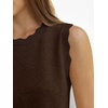 image:imageANRABESS Womens Sleeveless Scallop Sweater Vest Crew Neck Tank TopsCoffee